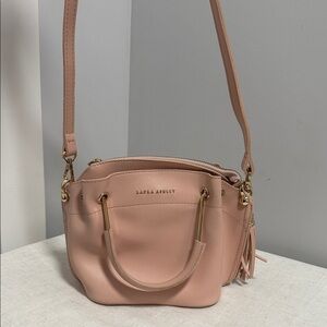 Laura Ashley Soft Pink Crossbody Bag with Gold Details